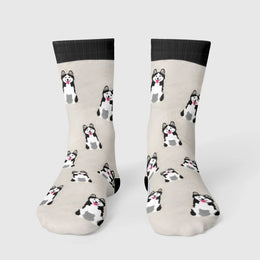 Husky Theme Long Socks 2754