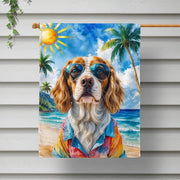 English Springer Spaniel Theme Portrait House Flag