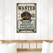Limited Edition Dachshund Theme Portrait Metal Sign 7793