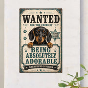 Limited Edition Dachshund Theme Portrait Metal Sign 7793