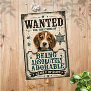 Limited Edition Beagle Theme Portrait Metal Sign 4341