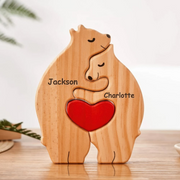 Customized Wooden Bear Family Puzzle (2 bears) PU65