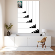 Ethereal Elegance: A White Horse Portrait in Motion