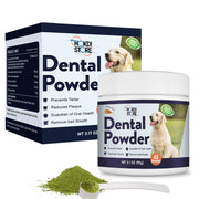Dog Breath Freshener Dental Powder–Teeth Cleaning Powder for Dogs with Probiotics & Herbs–Plaque & Tartar Remover, Fresh Breath Remedy & Oral Care