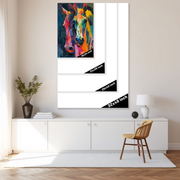 Chromatic Companions: Two Horses in Vivid Abstraction