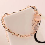 Cat Bracelet with Diamond Alloy Jewelry