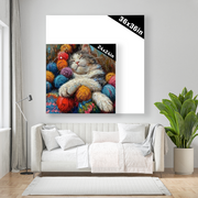 Purrfect Peace: A Cat's Colorful Slumber