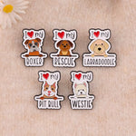 I Love My Beagle And I Love My Dachshund Lapel Pins for Backpacks Clothes