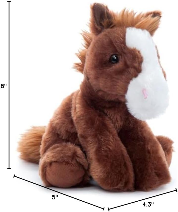 Floppy Horse Stuffed Animal Plushie, Gifts for Kids, Wild Onez Wildlife Animals, Horse Plush Toy 9 Inches