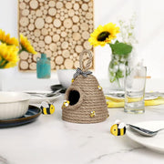 Beehive Jute Hanging Decor Cute Handmade Honeycomb Decoration Bee Themed