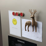 Animal Refrigerator Magnet Elk Puppy Dachshund Message Sticker Cartoon Magnet Sticker Freezer Box Decoration Sticker Note Magnet