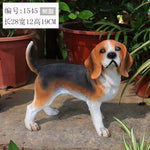 Simulation Dog Sculpture Decoration Beagle Model Statue Villa Courtyard TV Cabinet Wine Cabinet Fake Dog Decoration