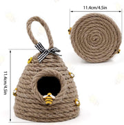 Beehive Jute Hanging Decor Cute Handmade Honeycomb Decoration Bee Themed