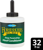 Farnam Horseshoer's Secret Deep-Penetrating Hoof Oil for Horses, Conditions Dry Hooves, Prevents Cracks, Splits & Contracted Heels, Contains Avocado, Glycerine & Mineral Oils, Fast Absorbing.