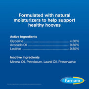 Farnam Horseshoer's Secret Deep-Penetrating Hoof Oil for Horses, Conditions Dry Hooves, Prevents Cracks, Splits & Contracted Heels, Contains Avocado, Glycerine & Mineral Oils, Fast Absorbing.