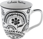 Gifts 16 Oz Black and White Boho Mug Horse - Cute Coffee and Tea Mug - Ceramic Coffee Mugs for Women and Men