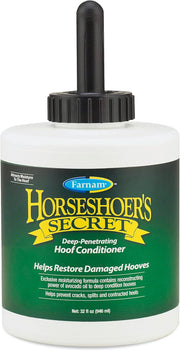 Farnam Horseshoer's Secret Deep-Penetrating Hoof Oil for Horses, Conditions Dry Hooves, Prevents Cracks, Splits & Contracted Heels, Contains Avocado, Glycerine & Mineral Oils, Fast Absorbing.