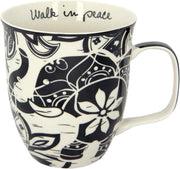 Gifts 16 Oz Black and White Boho Mug Horse - Cute Coffee and Tea Mug - Ceramic Coffee Mugs for Women and Men