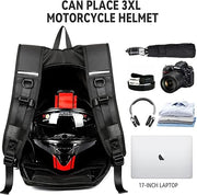 Waterproof Motorcycle Backpack & Helmet Bag for Men and Women