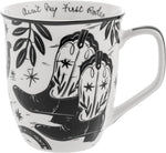 Gifts 16 Oz Black and White Boho Mug Horse - Cute Coffee and Tea Mug - Ceramic Coffee Mugs for Women and Men