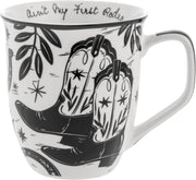 Gifts 16 Oz Black and White Boho Mug Horse - Cute Coffee and Tea Mug - Ceramic Coffee Mugs for Women and Men