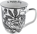 Gifts 16 Oz Black and White Boho Mug Horse - Cute Coffee and Tea Mug - Ceramic Coffee Mugs for Women and Men