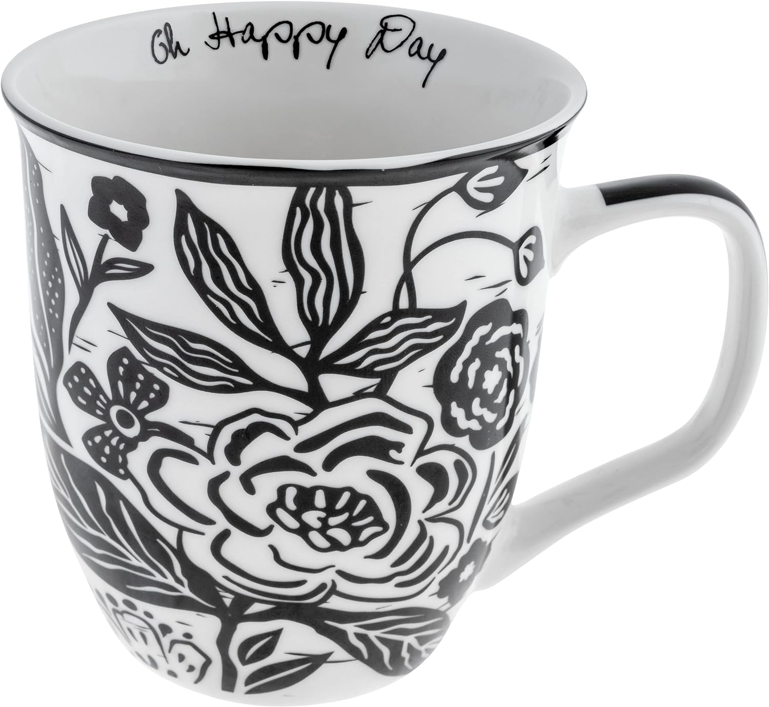 Gifts 16 Oz Black and White Boho Mug Horse - Cute Coffee and Tea Mug - Ceramic Coffee Mugs for Women and Men
