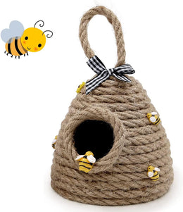 Beehive Jute Hanging Decor Cute Handmade Honeycomb Decoration Bee Themed