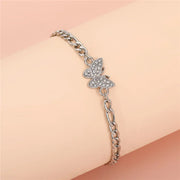 Fashion Bohemia Butterfly Anklet Rhinestone Chain Foot Chain Jewelry for Women Summer Beach Anklet Butterfly Barefoot Chain