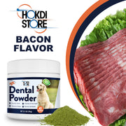 Dog Breath Freshener Dental Powder–Teeth Cleaning Powder for Dogs with Probiotics & Herbs–Plaque & Tartar Remover, Fresh Breath Remedy & Oral Care