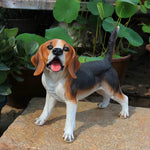 Simulation Dog Sculpture Decoration Beagle Model Statue Villa Courtyard TV Cabinet Wine Cabinet Fake Dog Decoration