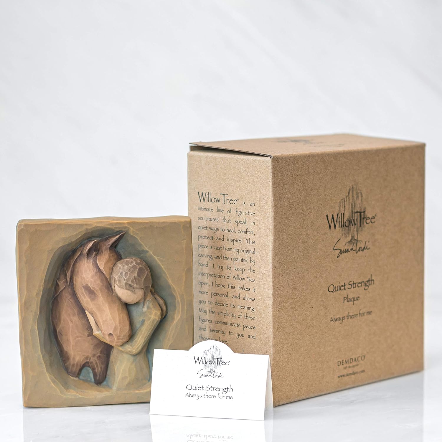 Quiet Strength, Always There for Me, Expression of Friendship and Love between Girls and Horses, Sculpted Hand-Painted Bas Relief Wall Plaque