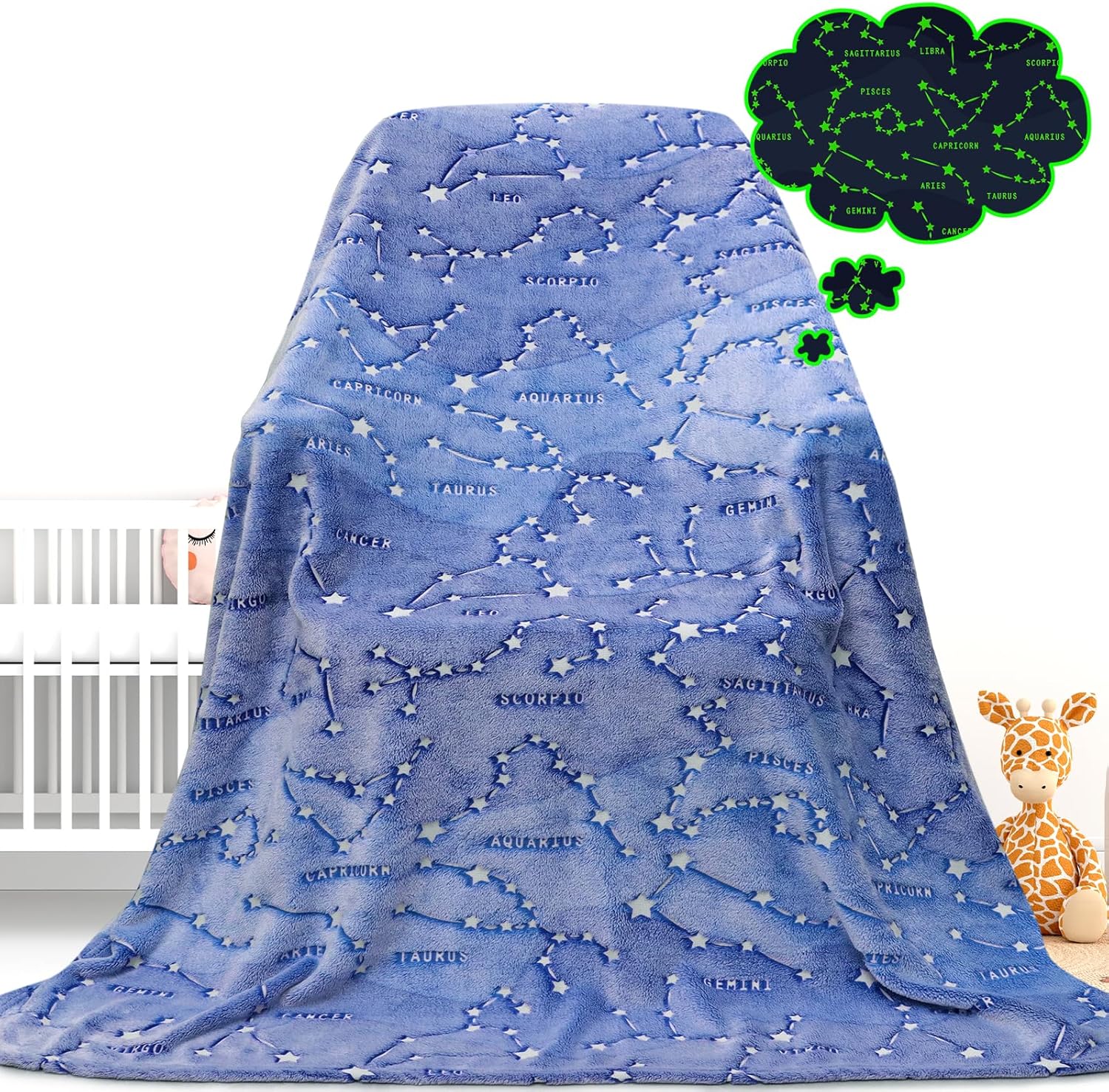 Glow in the Dark Blanket Butterfly Gifts Toys for Girls Women Butterfly Blankets for Birthday Gifts for Kids