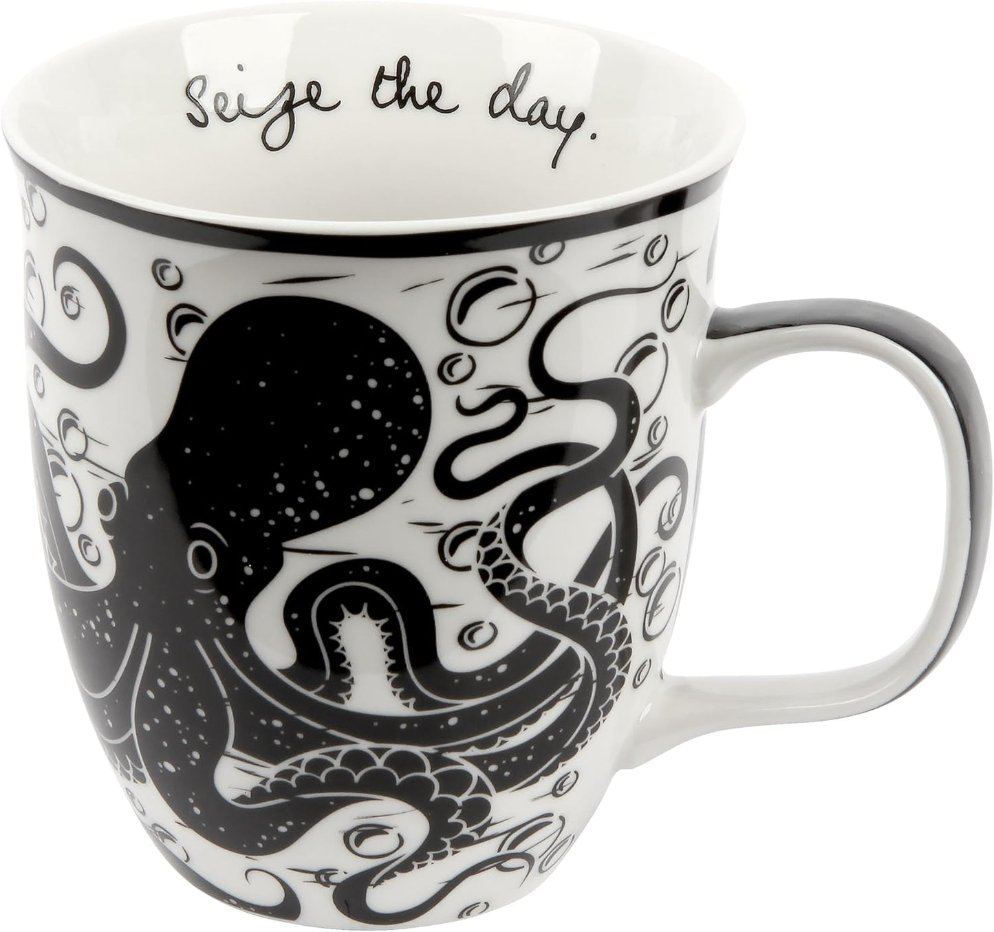 Gifts 16 Oz Black and White Boho Mug Horse - Cute Coffee and Tea Mug - Ceramic Coffee Mugs for Women and Men