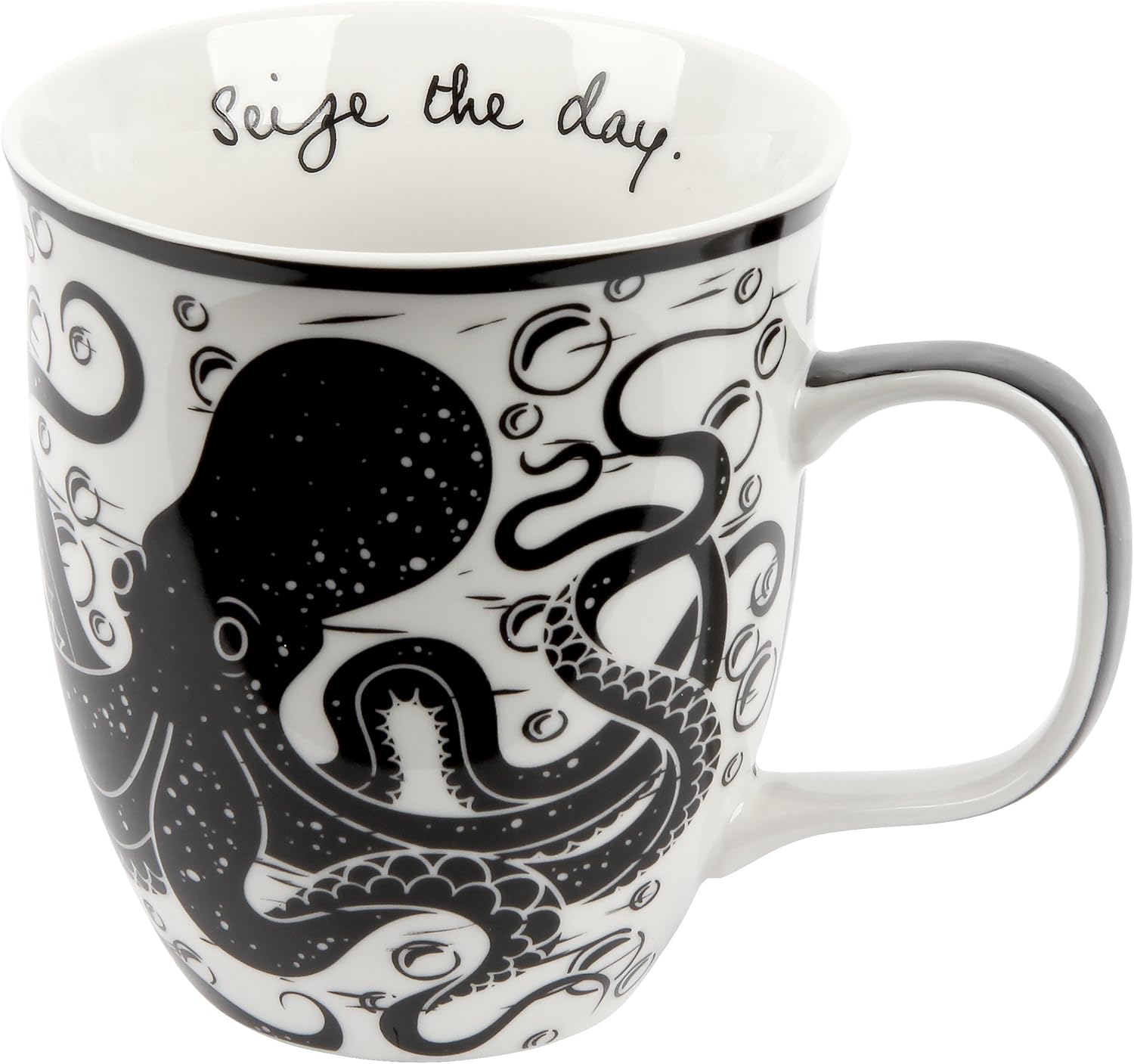 Gifts 16 Oz Black and White Boho Mug Horse - Cute Coffee and Tea Mug - Ceramic Coffee Mugs for Women and Men