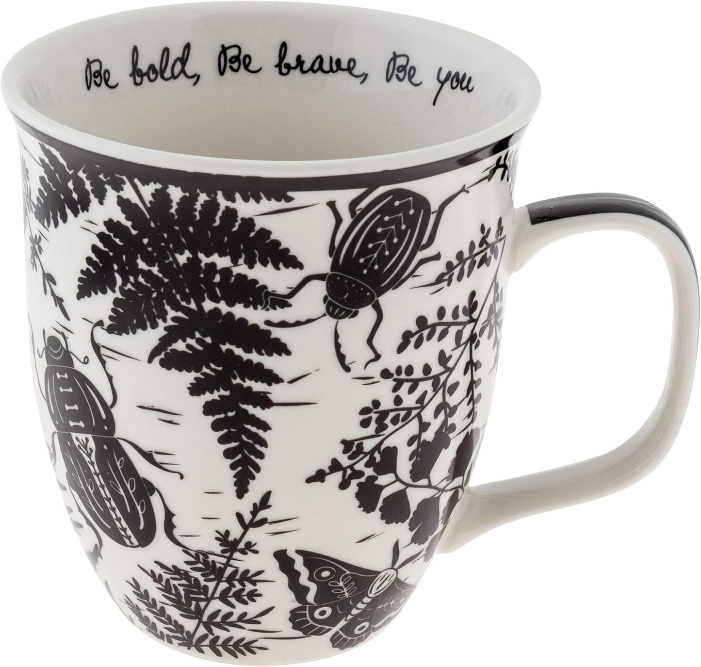 Gifts 16 Oz Black and White Boho Mug Horse - Cute Coffee and Tea Mug - Ceramic Coffee Mugs for Women and Men