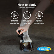 Farnam Horseshoer's Secret Deep-Penetrating Hoof Oil for Horses, Conditions Dry Hooves, Prevents Cracks, Splits & Contracted Heels, Contains Avocado, Glycerine & Mineral Oils, Fast Absorbing.