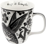 Gifts 16 Oz Black and White Boho Mug Horse - Cute Coffee and Tea Mug - Ceramic Coffee Mugs for Women and Men
