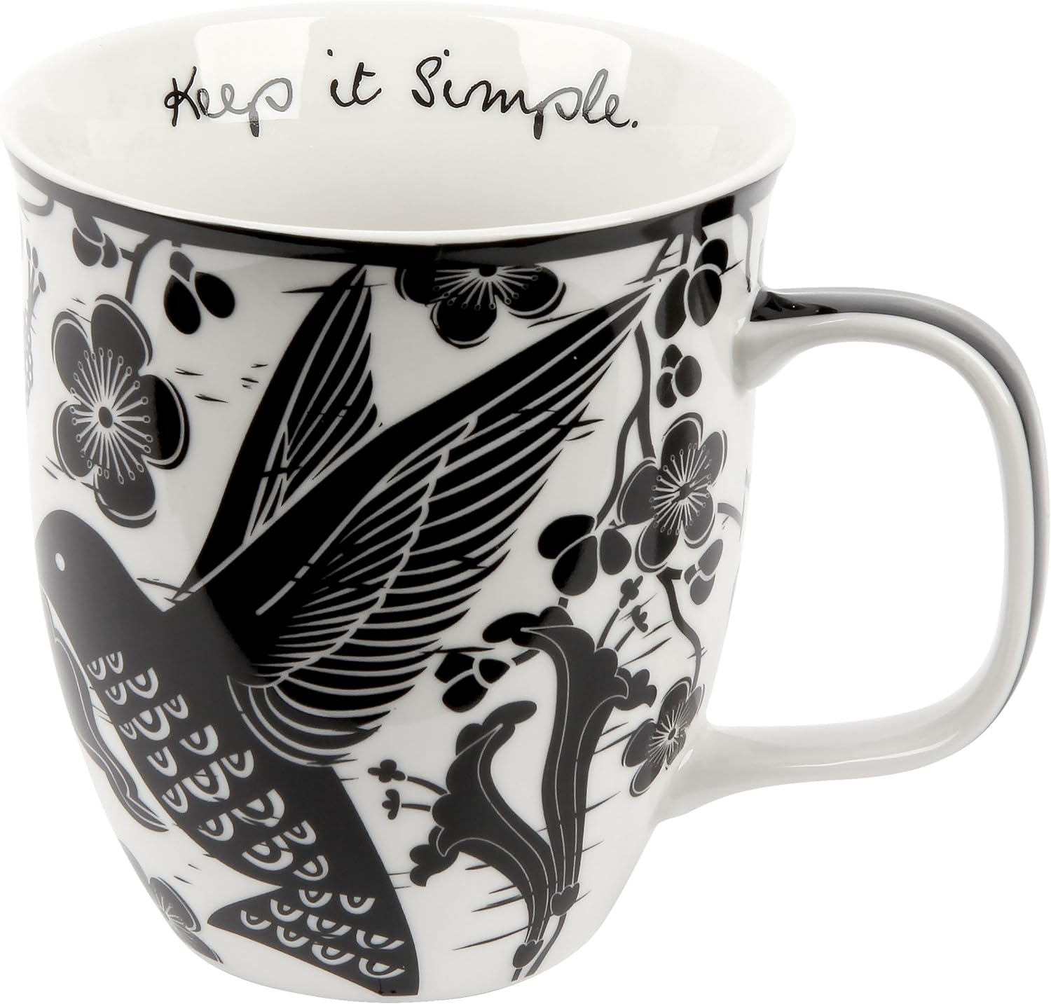 Gifts 16 Oz Black and White Boho Mug Horse - Cute Coffee and Tea Mug - Ceramic Coffee Mugs for Women and Men