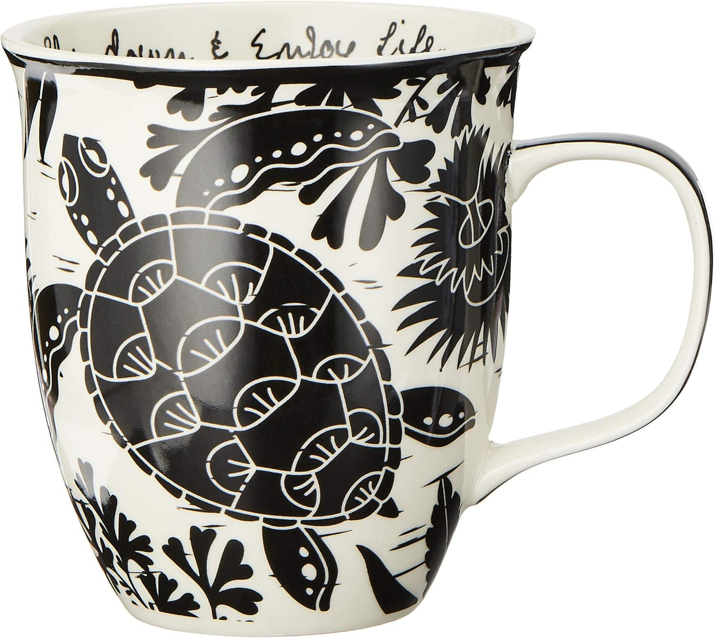 Gifts 16 Oz Black and White Boho Mug Horse - Cute Coffee and Tea Mug - Ceramic Coffee Mugs for Women and Men