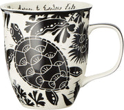 Gifts 16 Oz Black and White Boho Mug Horse - Cute Coffee and Tea Mug - Ceramic Coffee Mugs for Women and Men