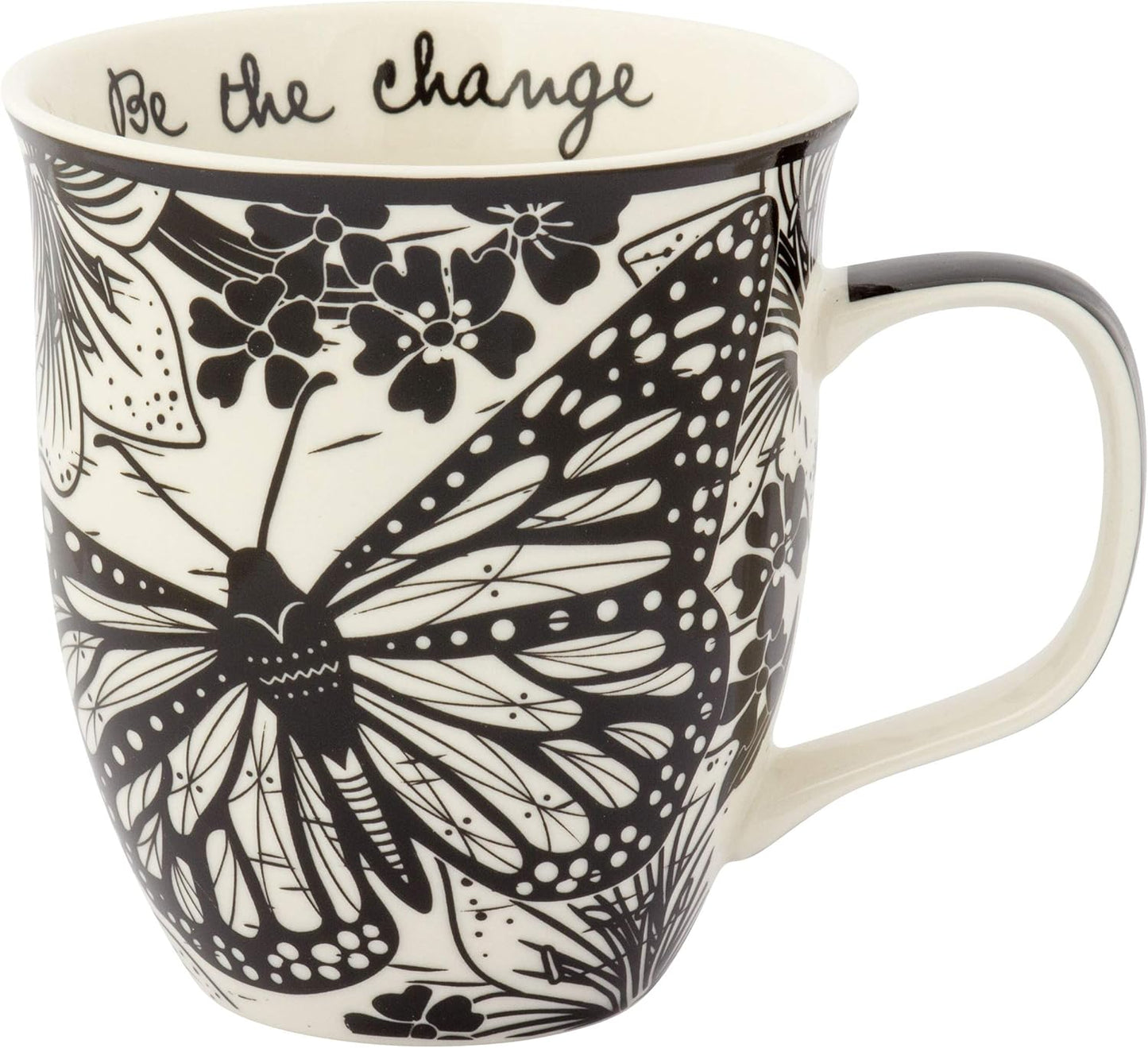 Gifts 16 Oz Black and White Boho Mug Horse - Cute Coffee and Tea Mug - Ceramic Coffee Mugs for Women and Men