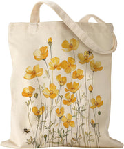 Aesthetic Canvas Tote Bag - Reusable Shoulder Tote Bag for Women Lady Casual Vacation, Shopping, Work, Gym