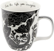 Gifts 16 Oz Black and White Boho Mug Horse - Cute Coffee and Tea Mug - Ceramic Coffee Mugs for Women and Men