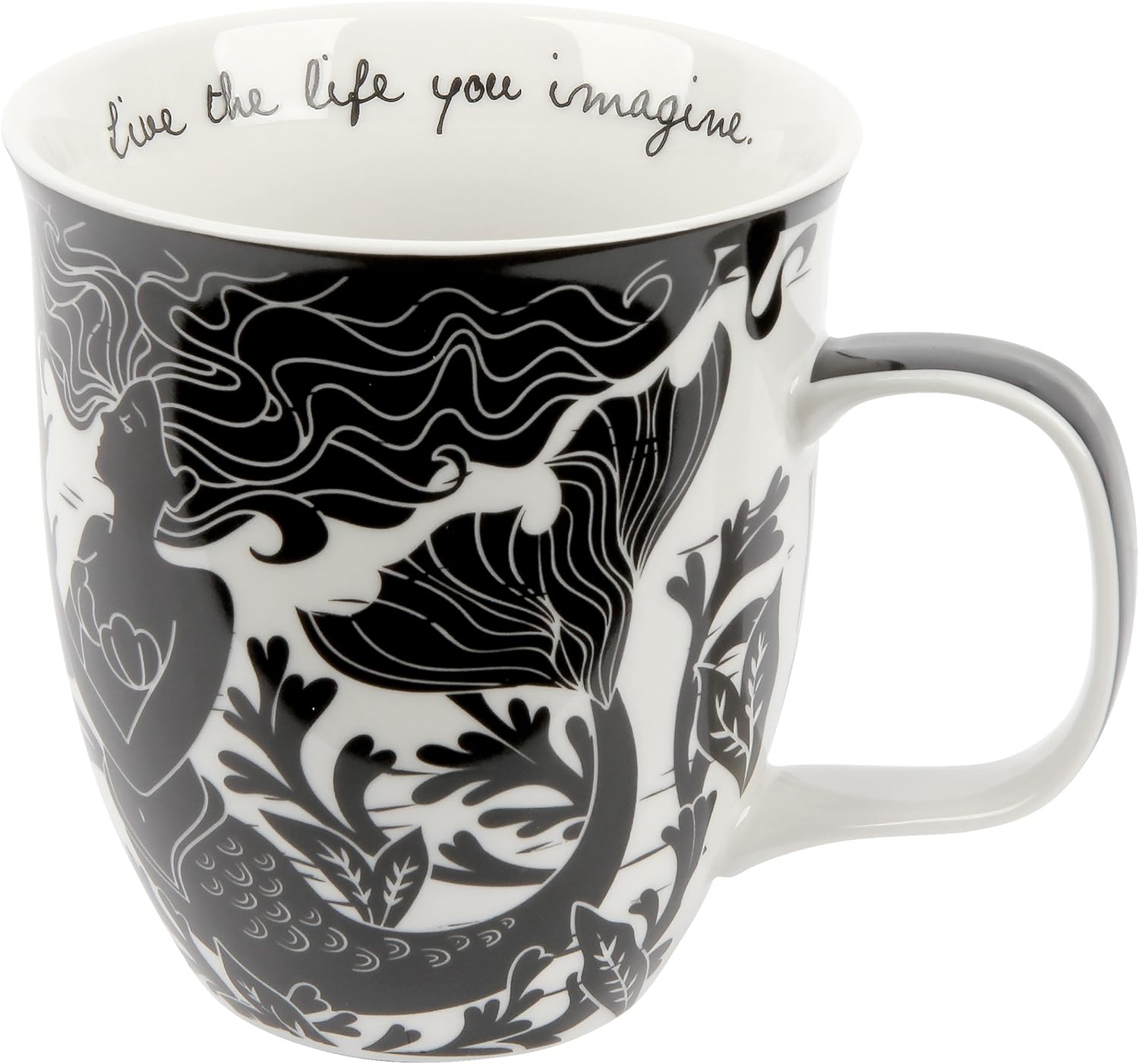 Gifts 16 Oz Black and White Boho Mug Horse - Cute Coffee and Tea Mug - Ceramic Coffee Mugs for Women and Men