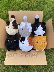Crocheted Cat, Crocheted Stuffed Animal, Gift for Animal Lovers, Gift for Cat Lovers