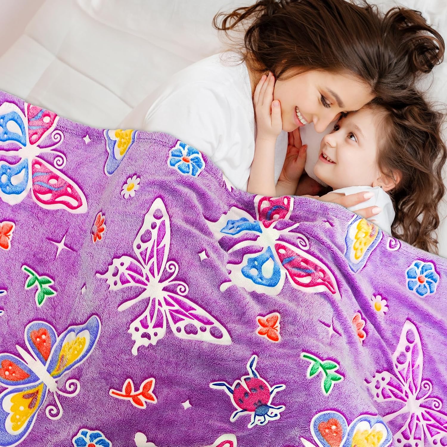 Glow in the Dark Blanket Butterfly Gifts Toys for Girls Women Butterfly Blankets for Birthday Gifts for Kids