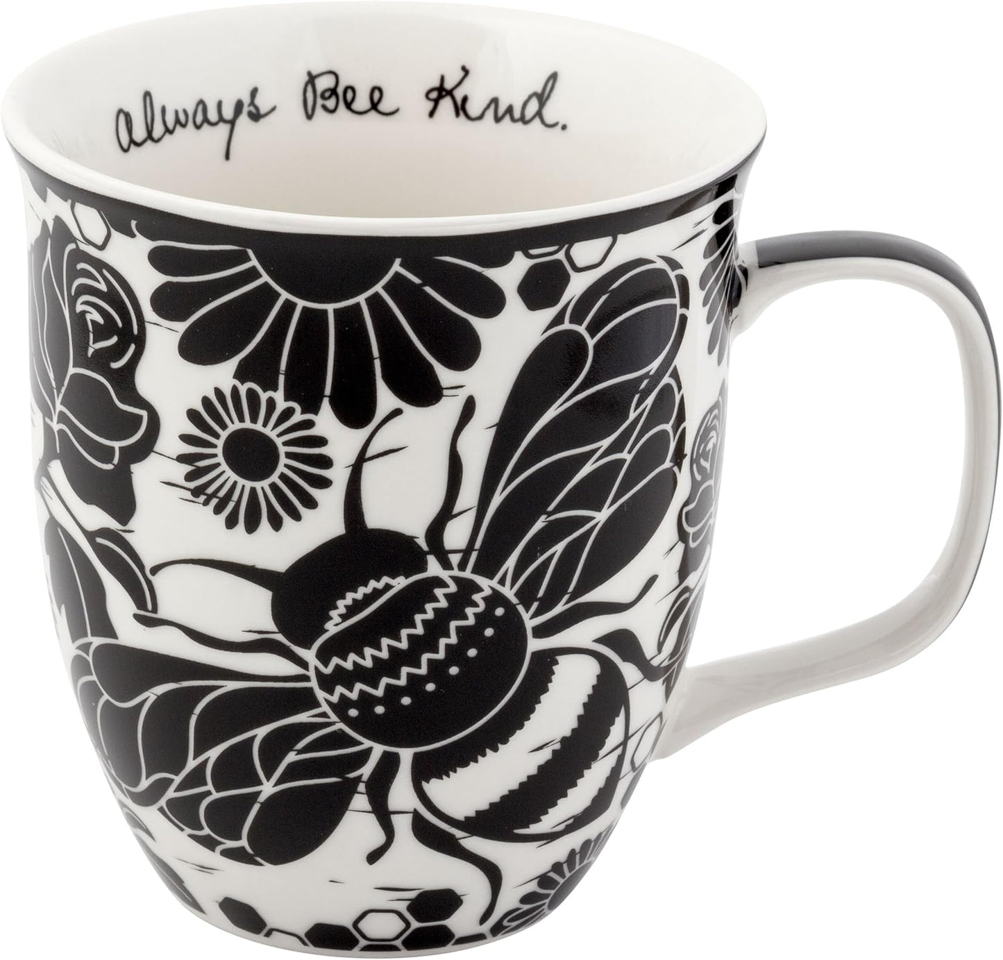Gifts 16 Oz Black and White Boho Mug Horse - Cute Coffee and Tea Mug - Ceramic Coffee Mugs for Women and Men