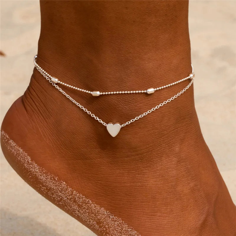 Fashion Bohemia Butterfly Anklet Rhinestone Chain Foot Chain Jewelry for Women Summer Beach Anklet Butterfly Barefoot Chain