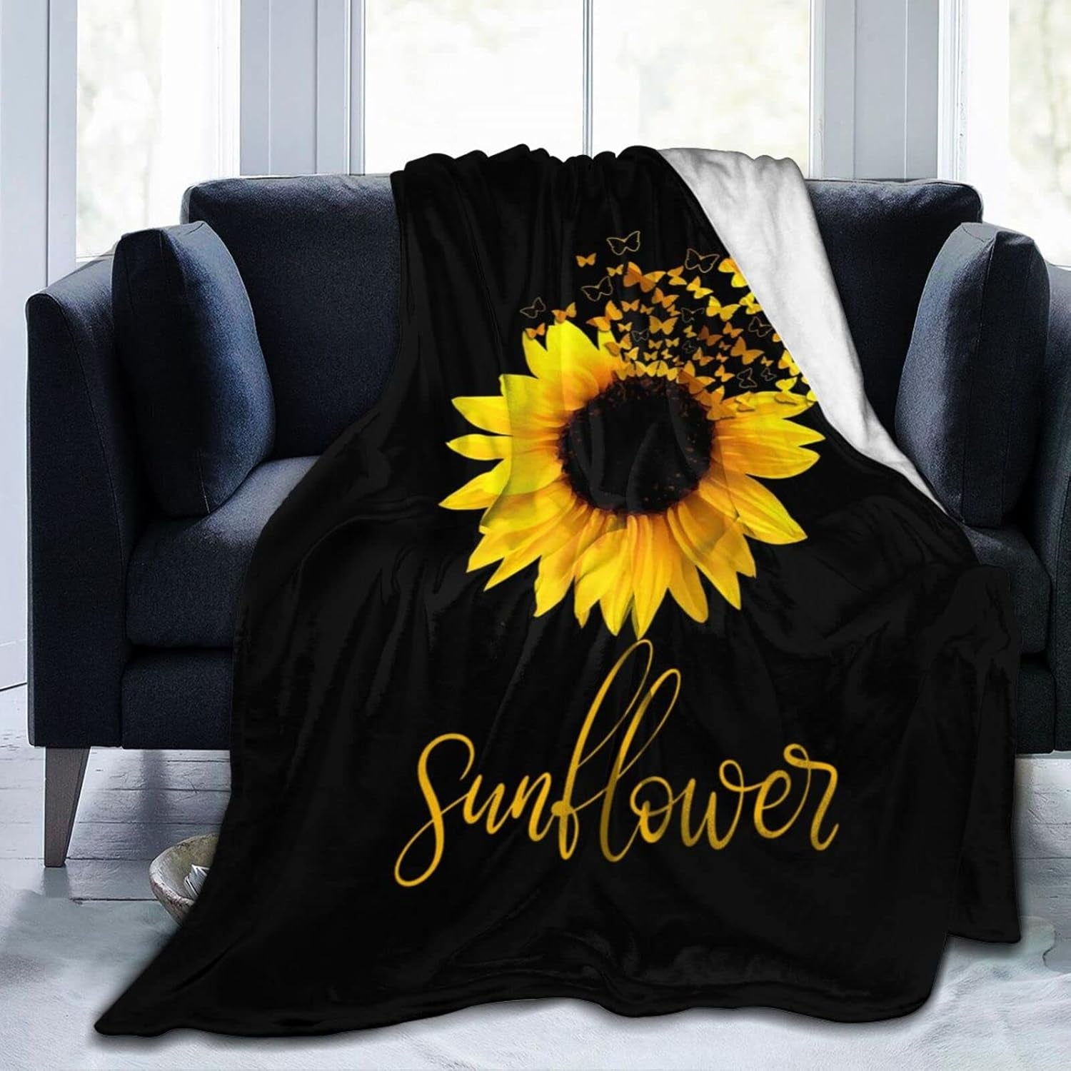 Butterfly Blanket Beautiful Butterfly Throw Blanket Ultra Soft Blankets Lightweight Cozy for Bed Couch Sofa 50"X40"